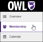 OWL - Membership menu item